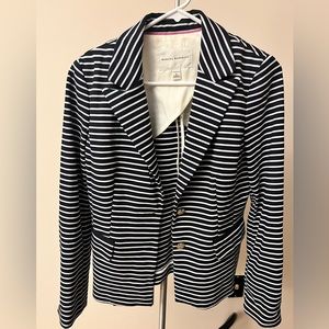 Striped Banana Republic Stretch Blazer with gold buttons- 6